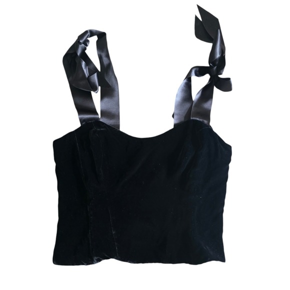 3 vtg new pieces black Ralph Lauren velvet corset wool skirt Tahari - Picture 13 of 16